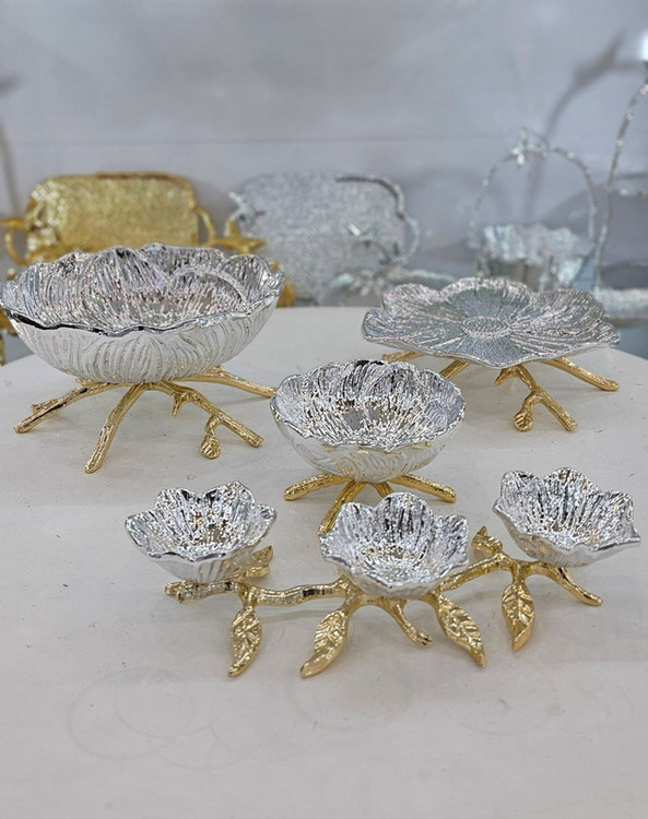 سرویس پذیرایی لوتوس سنگین سوپر براق آبکاری سوپر براق با ضمانت ✅️ 🔴جنس آلومینیوم درجهسرویس پذیرایی لوتوس سنگین سوپر براق آبکاری سوپر براق با ضمانت ✅️